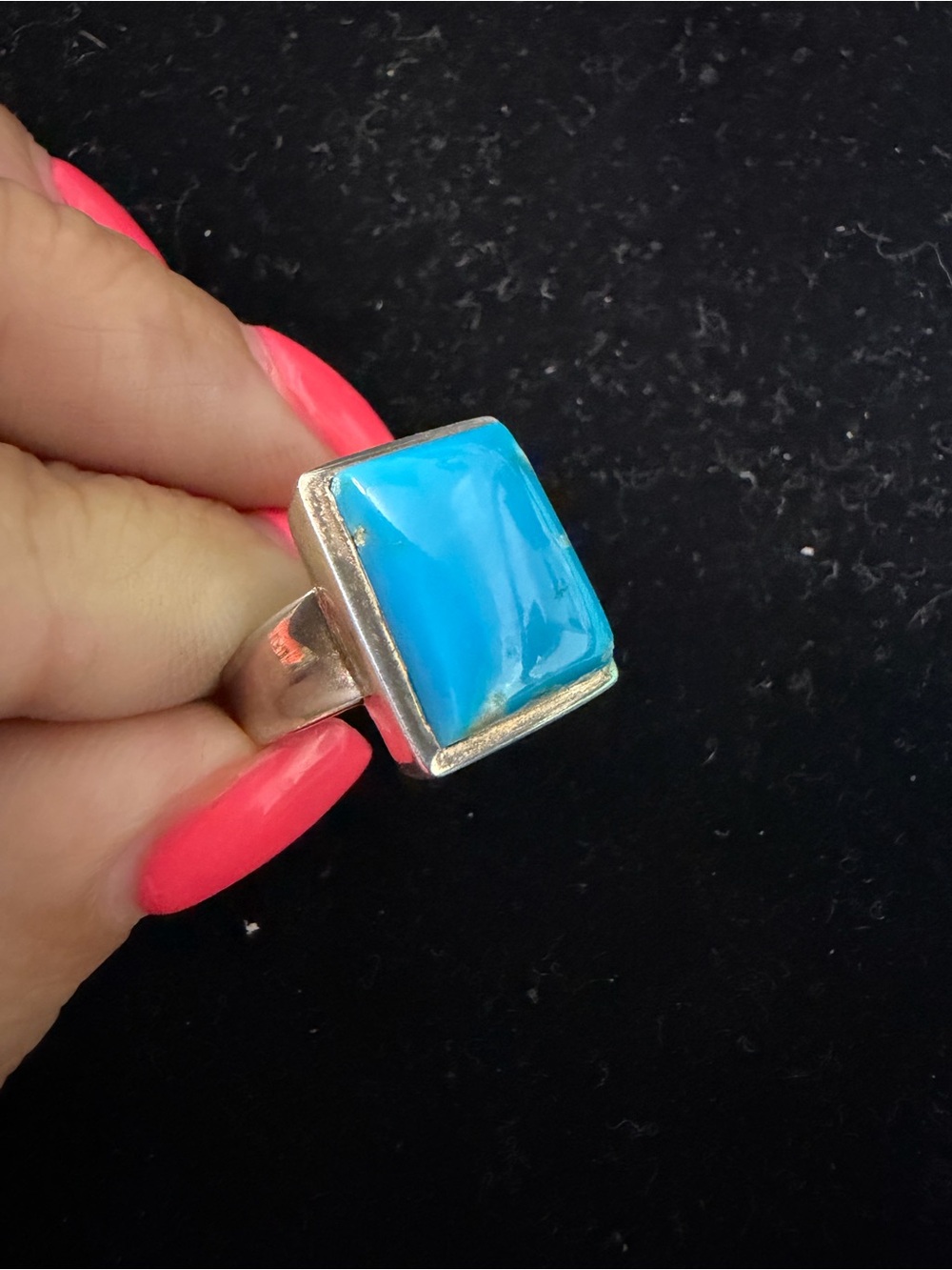 925 Sterling silver vintage turquoise ring